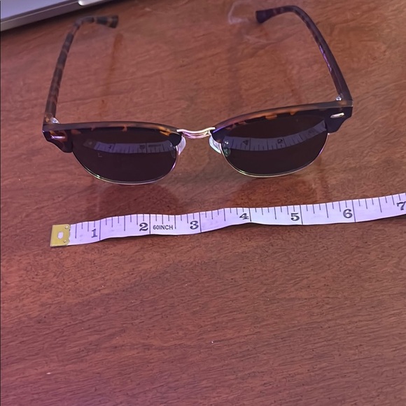 Tortoise Shell Sunglasses with Gold Accents - Picture 2 of 7